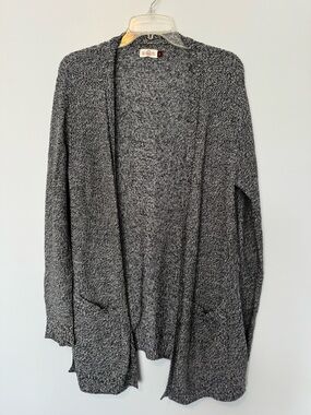 SO Marled Gray Open-Front Cardigan